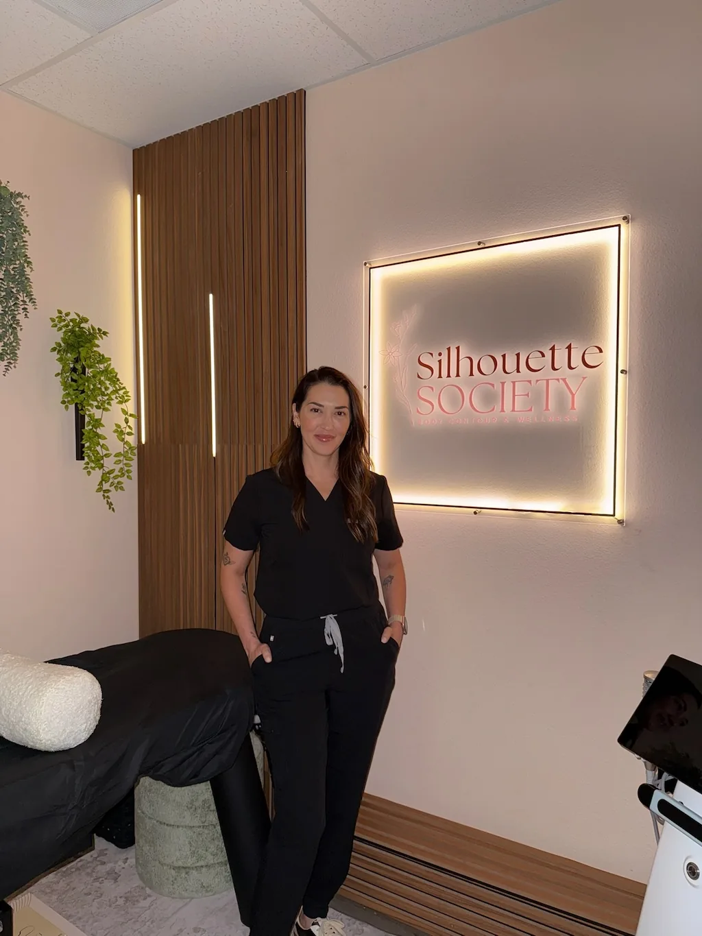Erica Mackey in the Silhouette Society studio